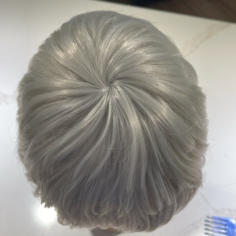 HAIR Pixie with bangs Light Gray/Silver/White - Picture 6 of 10